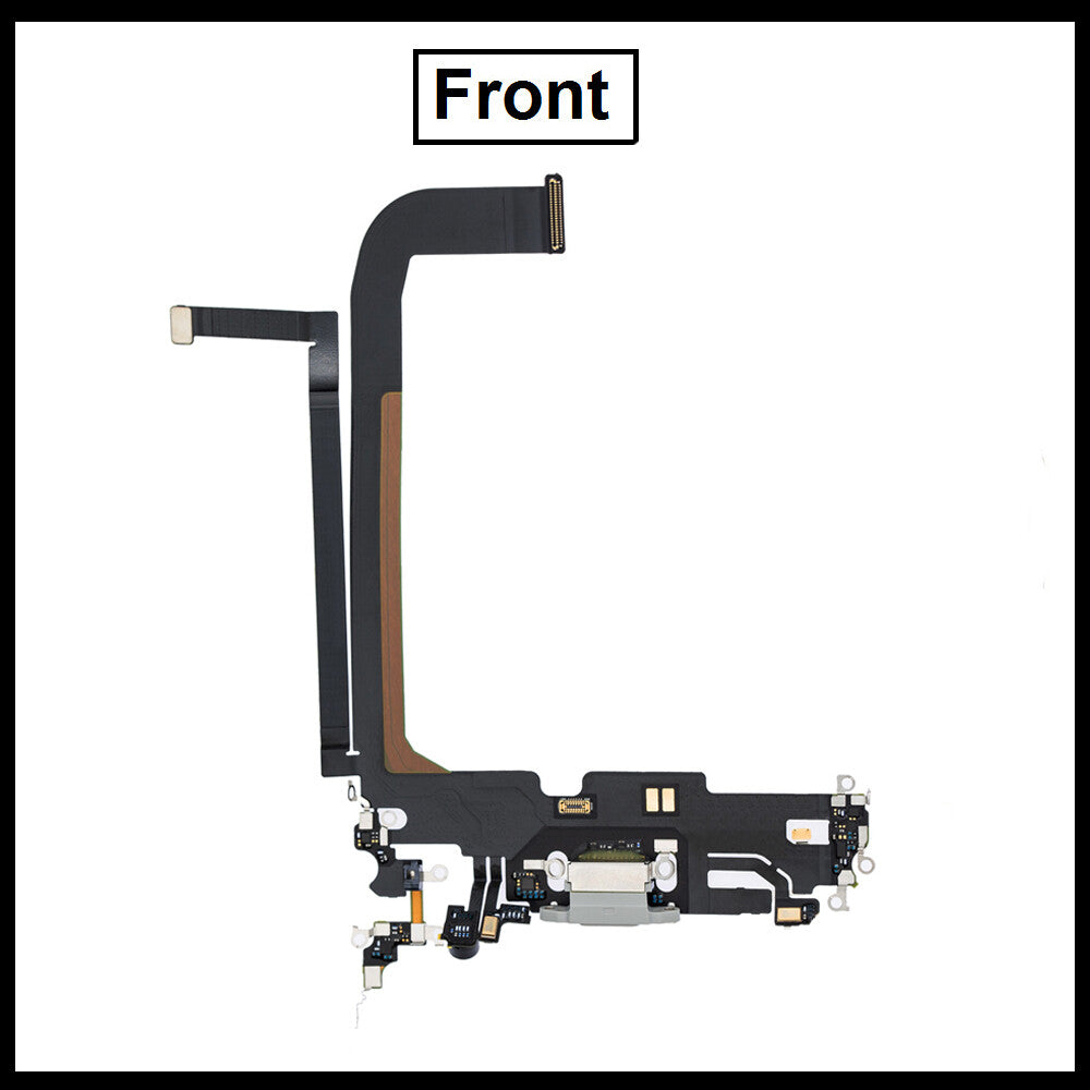 For i Phone 13 Pro Max Original Charging Port Flex ( Black/White)