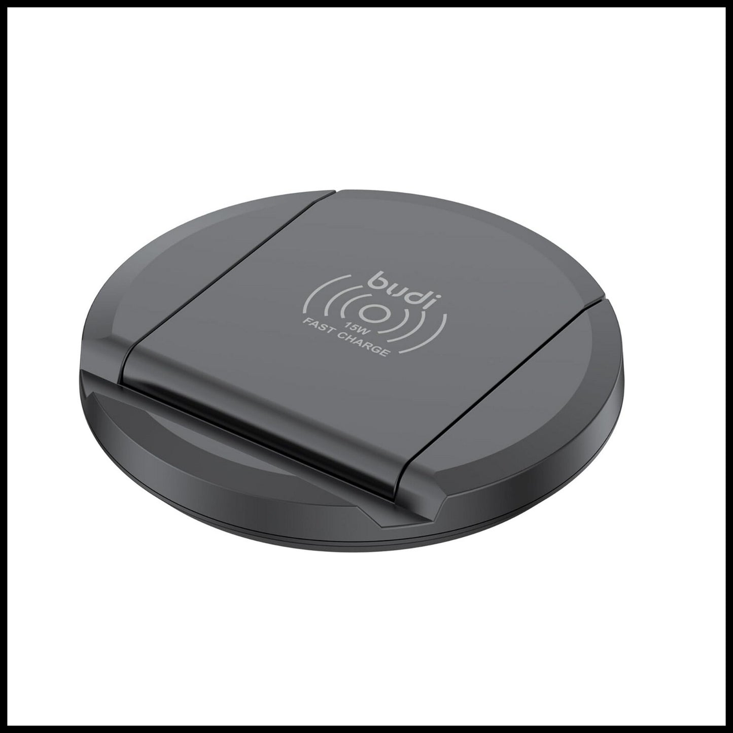 For Budi Folding 2 in 1 Wireless Fast Charging Stand With USB-C Cable