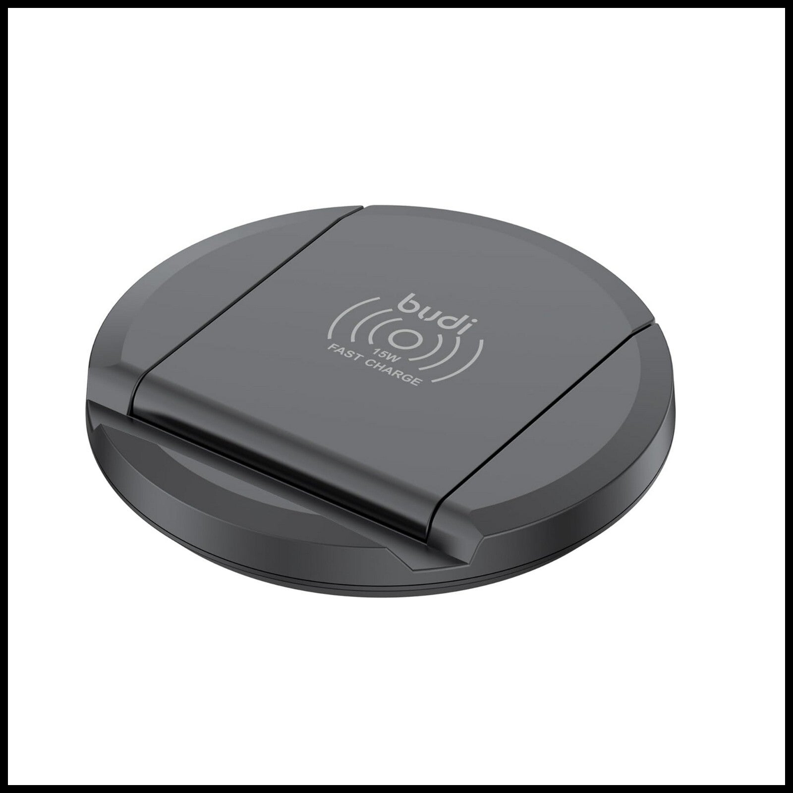 For Budi Folding 2 in 1 Wireless Fast Charging Stand With USB-C Cable
