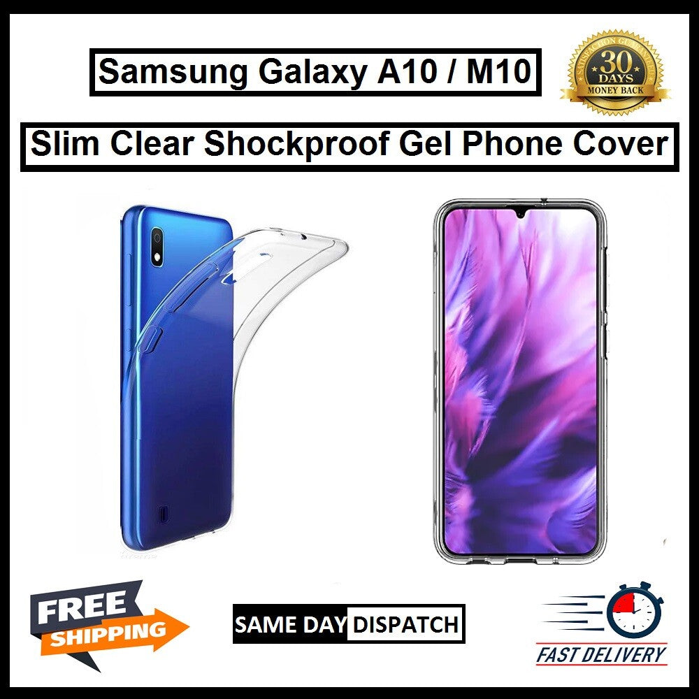 For Samsung Galaxy A10 / M10 Slim Clear Shockproof Gel Phone Cover