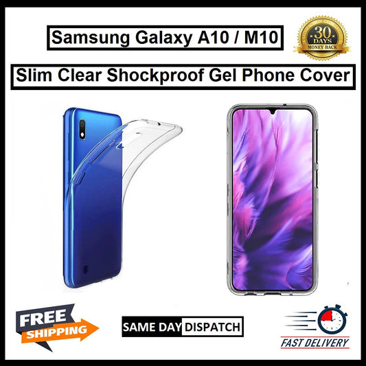 For Samsung Galaxy A10 / M10 Slim Clear Shockproof Gel Phone Cover