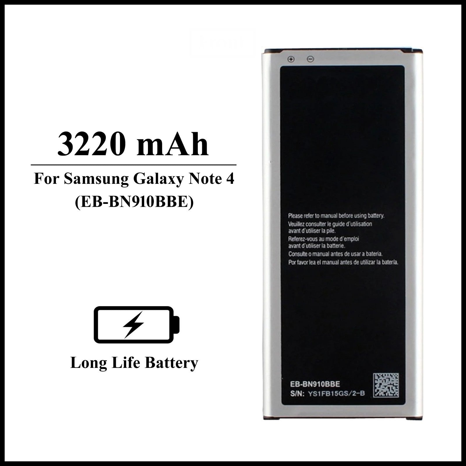 For Samsung Galaxy Note 4 ( SM-N910S ) 3220mAh+ Internal Replacement Battery