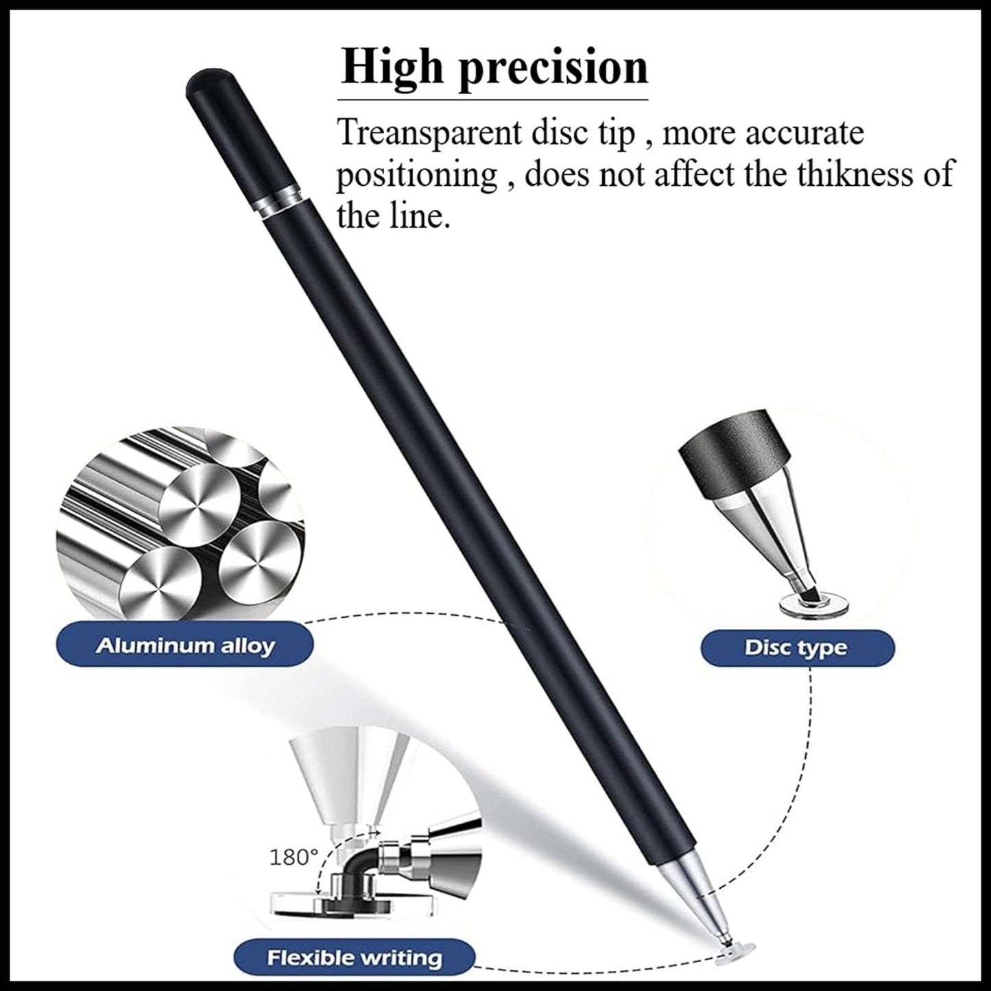 For Dadu Passive Capacitive Stylus Pen With Extra 2 Replaceable Tip