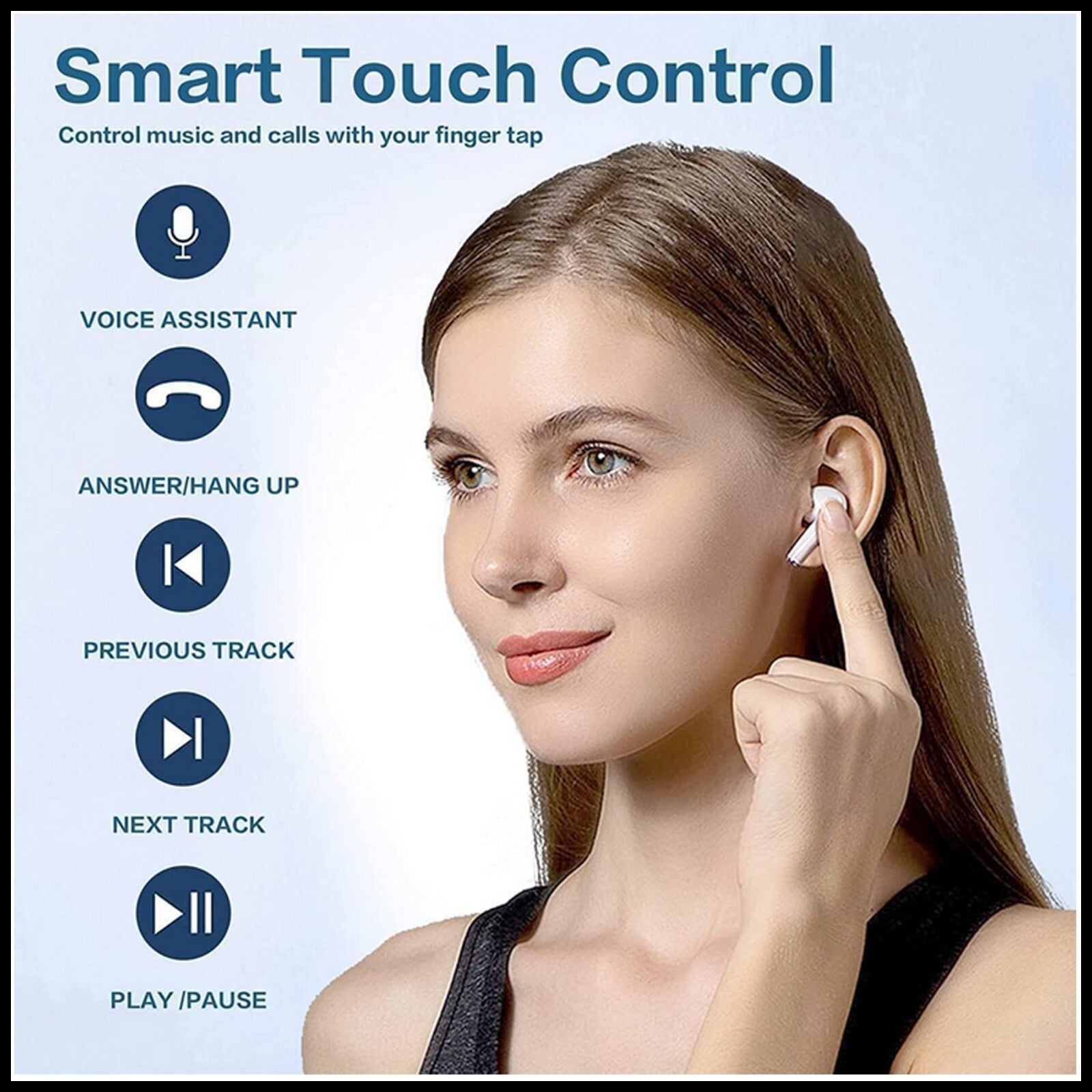 For Dadu Smart Wireless Bluetooth Stereo Earphones-White