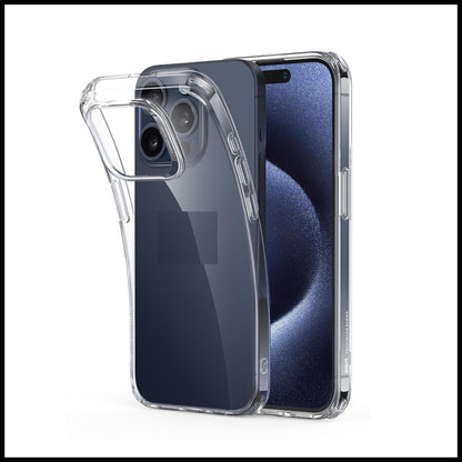 For Apple iPhone 15 Pro Max Slim Clear Shockproof Gel Phone Cover
