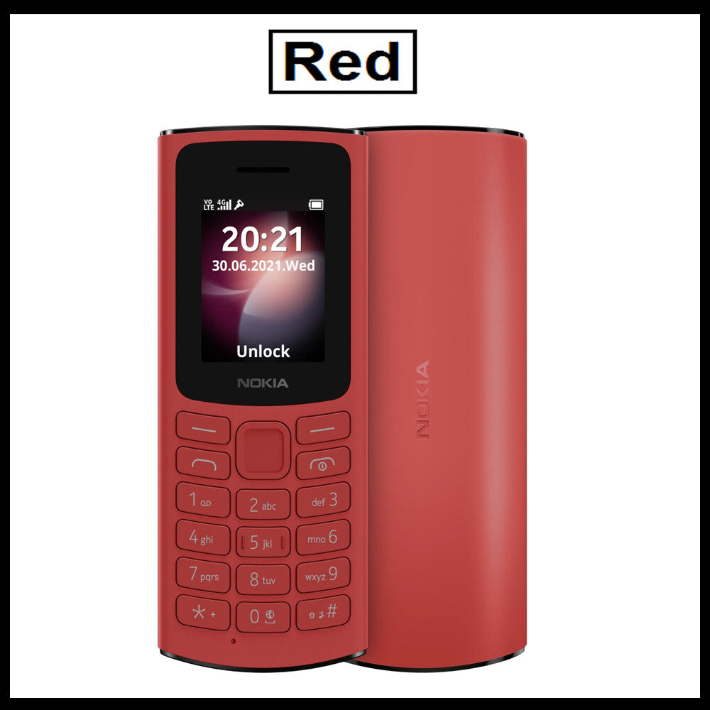Nokia 105 4G LTE BIG Button & Unlocked ( Dual Sim ) & MP3 Player & FM Radio