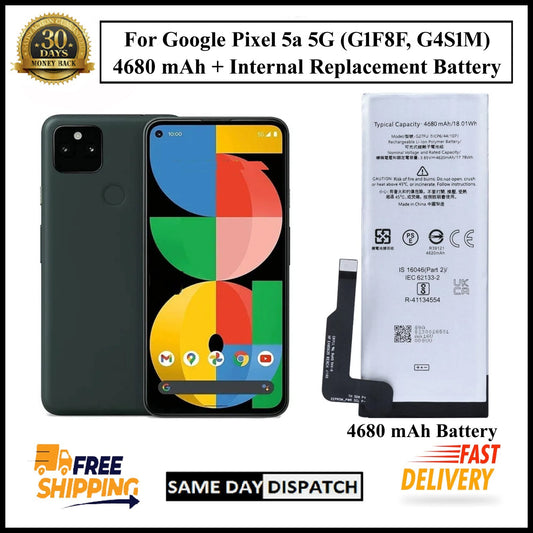 For Google Pixel 5a 5G(G1F8F/G4S1M) 4680mAh+(G27FU) Internal Replacement Battery