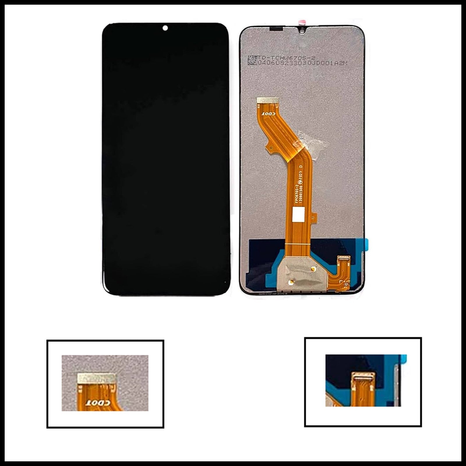 For TCL 40 SE / T610K / T610E LCD Display screen Touch Digitizer Replacement