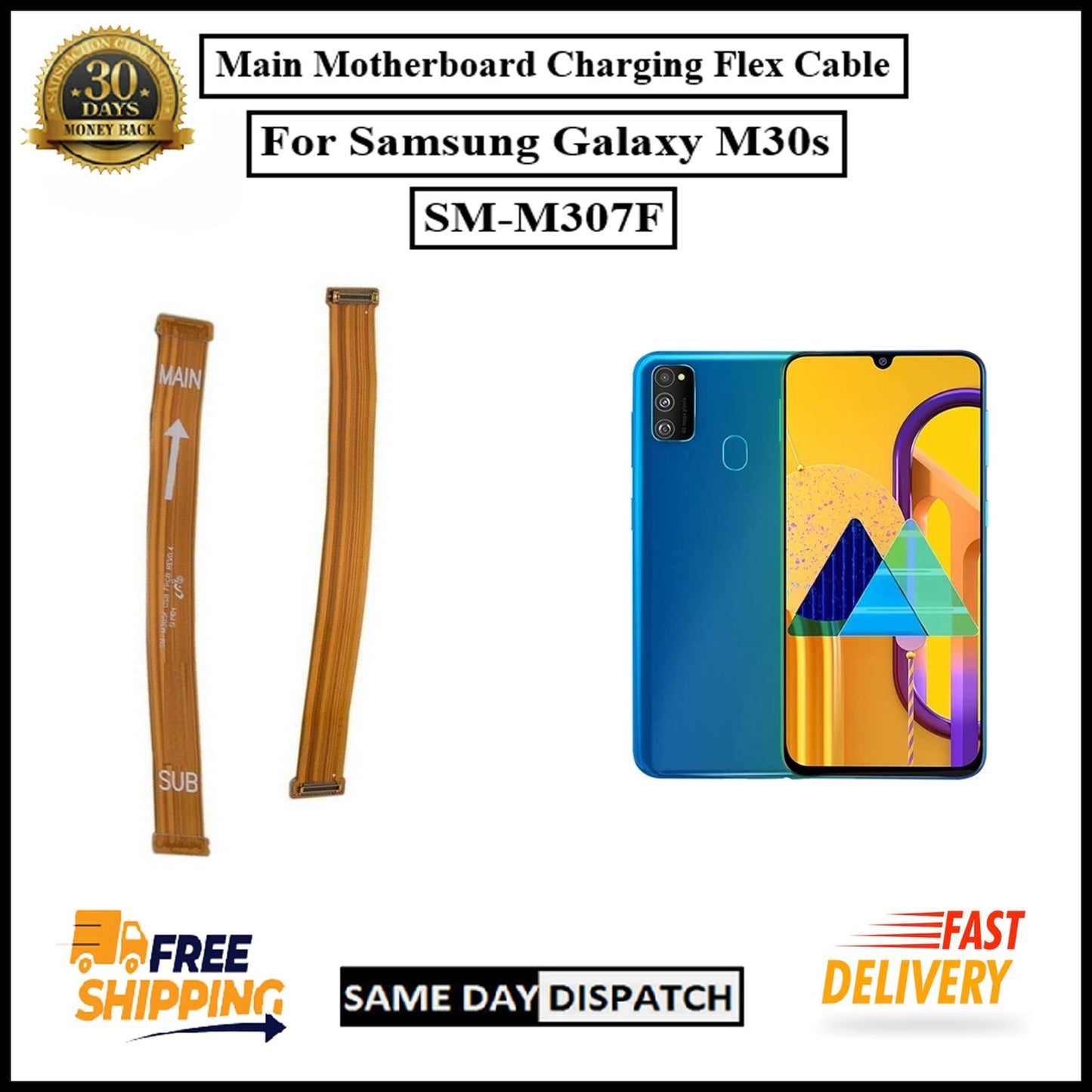 For Samsung Galaxy M30s / M307F Main Motherboard Charging Flex Cable Replacement
