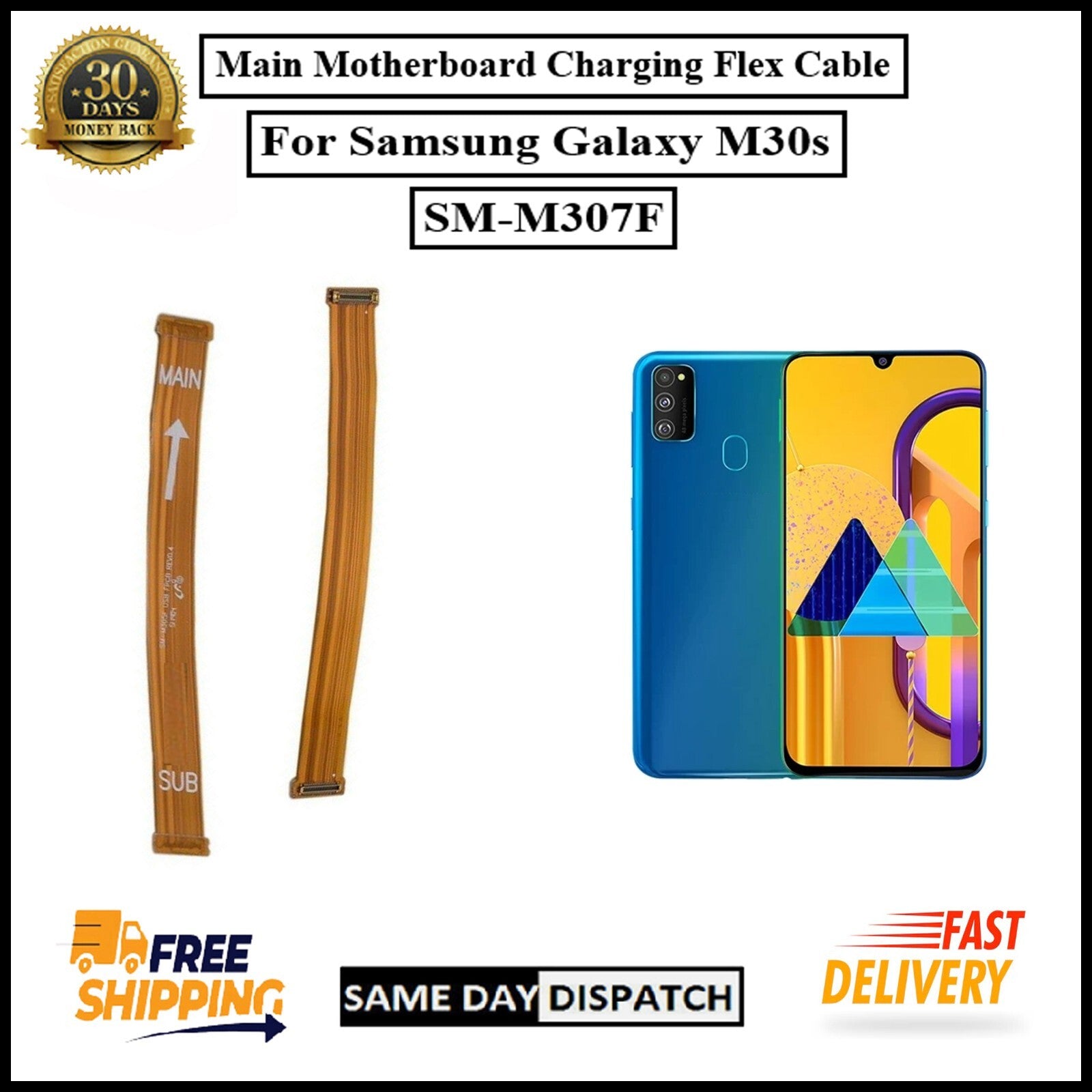 For Samsung Galaxy M30s / M307F Main Motherboard Charging Flex Cable Replacement