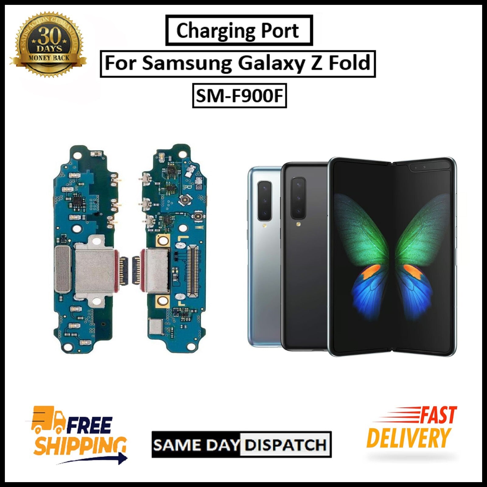 For Samsung Galaxy Z Fold  Charging Port Board Connector Replacement