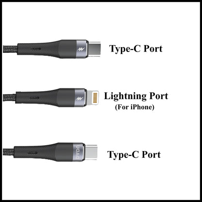 For Dadu Type-C to 2-in-1 Super Fast Charging Cable Type-C & iPhone