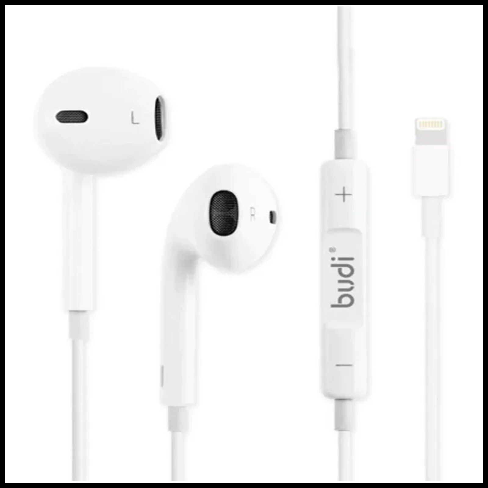 For Budi Wired Earphones With Lightning Connector
