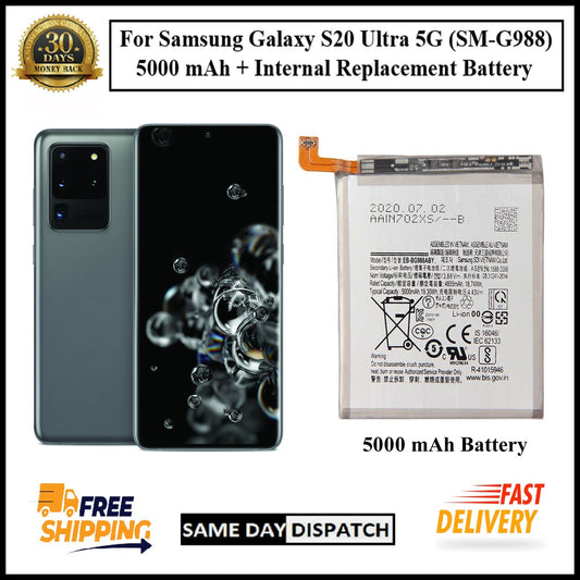 For Samsung Galaxy S20 Ultra 5G (SM-G988) 5000mAh+ Internal Replacement Battery
