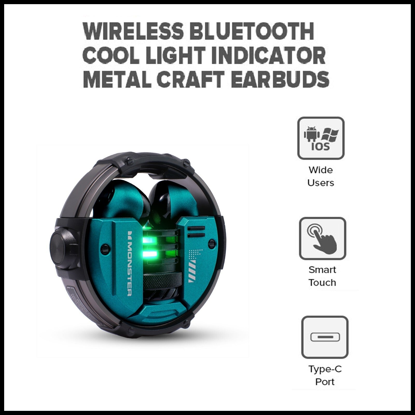 For Monster AIRMARS XKT10 Wireless Gaming Headphones With Noise Canceling & MIC