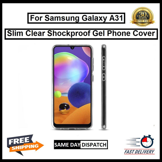 For Samsung Galaxy A31 Slim Clear Shockproof Gel Phone Cover