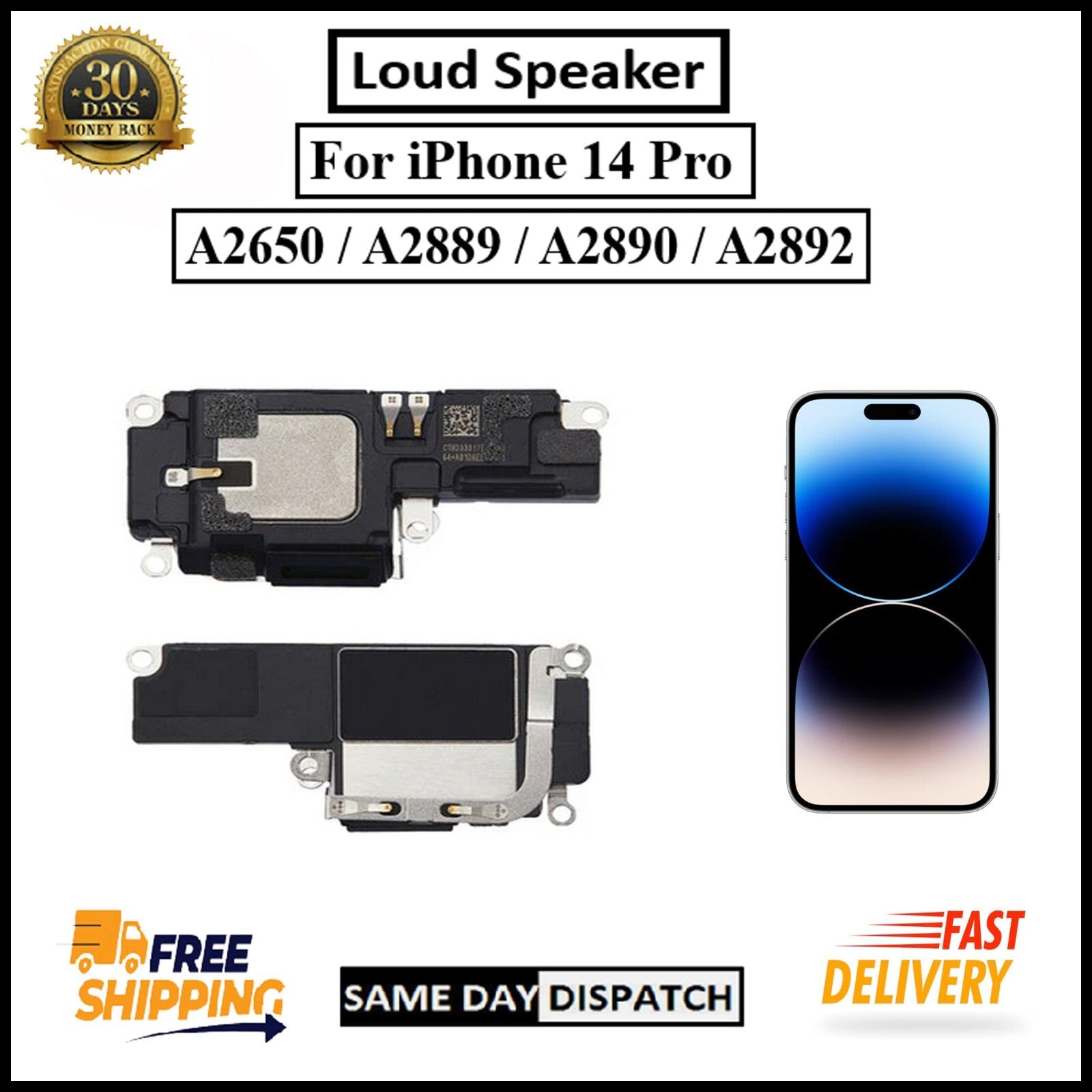 For iPhone 14 Pro Replacement Loud Speaker Buzzer Ringer