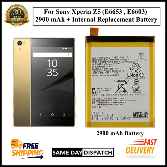 For Sony Xperia Z5 LIS1593ERPC /E6653,E6603 2900mAh Internal Replacement Battery
