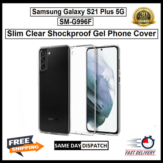 For Samsung Galaxy S21 Plus 5G / SM-G996F Slim Clear Shockproof Gel Phone Cover