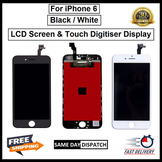 For iPhone 6 Black and White 3D Premium Version Replacement Digitizer Display 