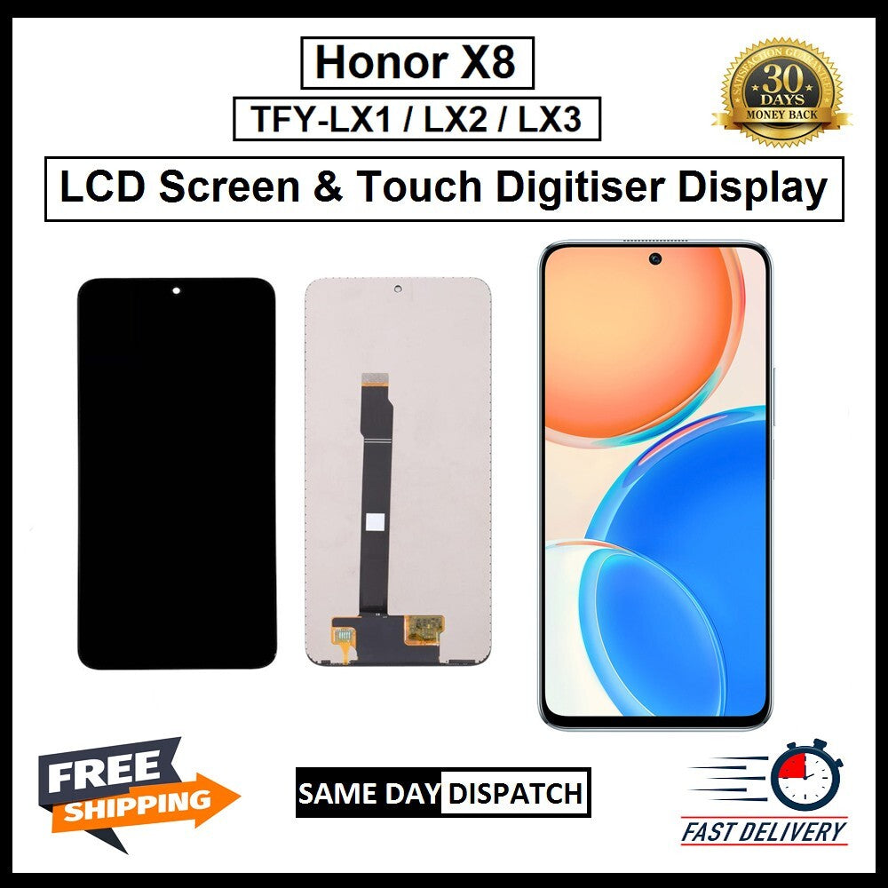 For Huawei Honor X8  Display Screen Touch Digitizer Replacement LCD