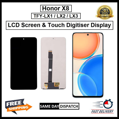 For Huawei Honor X8  Display Screen Touch Digitizer Replacement LCD