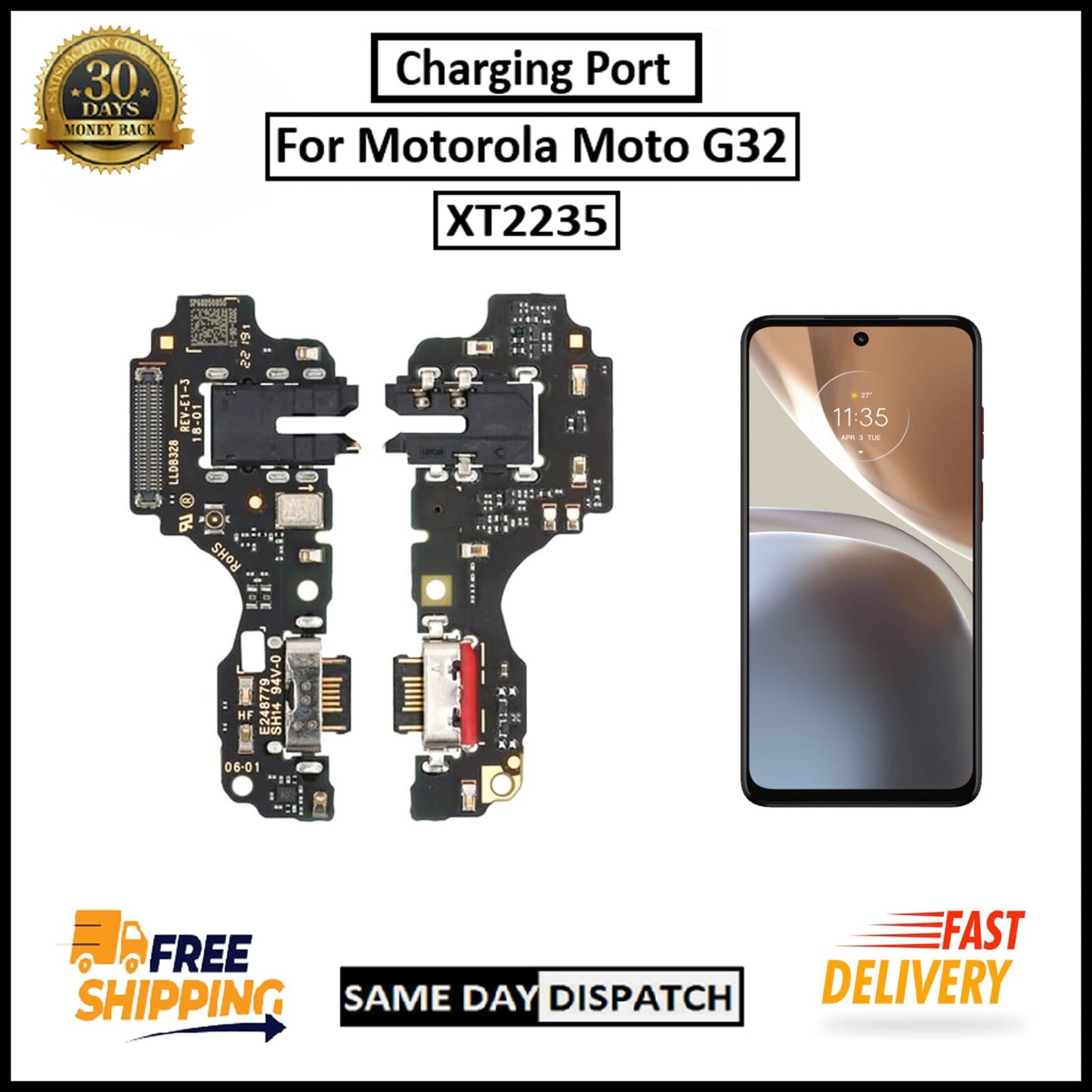 For Motorola Moto G32 / XT2235 Charging Port Flex Replacement