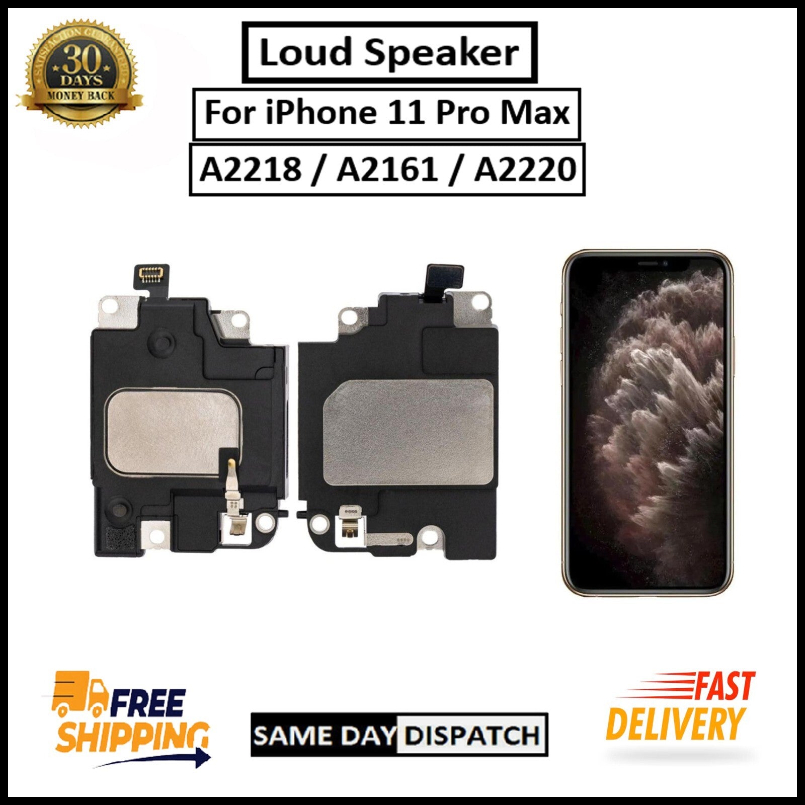 For iPhone 11 Pro Max Replacement Loud Speaker Buzzer Ringer