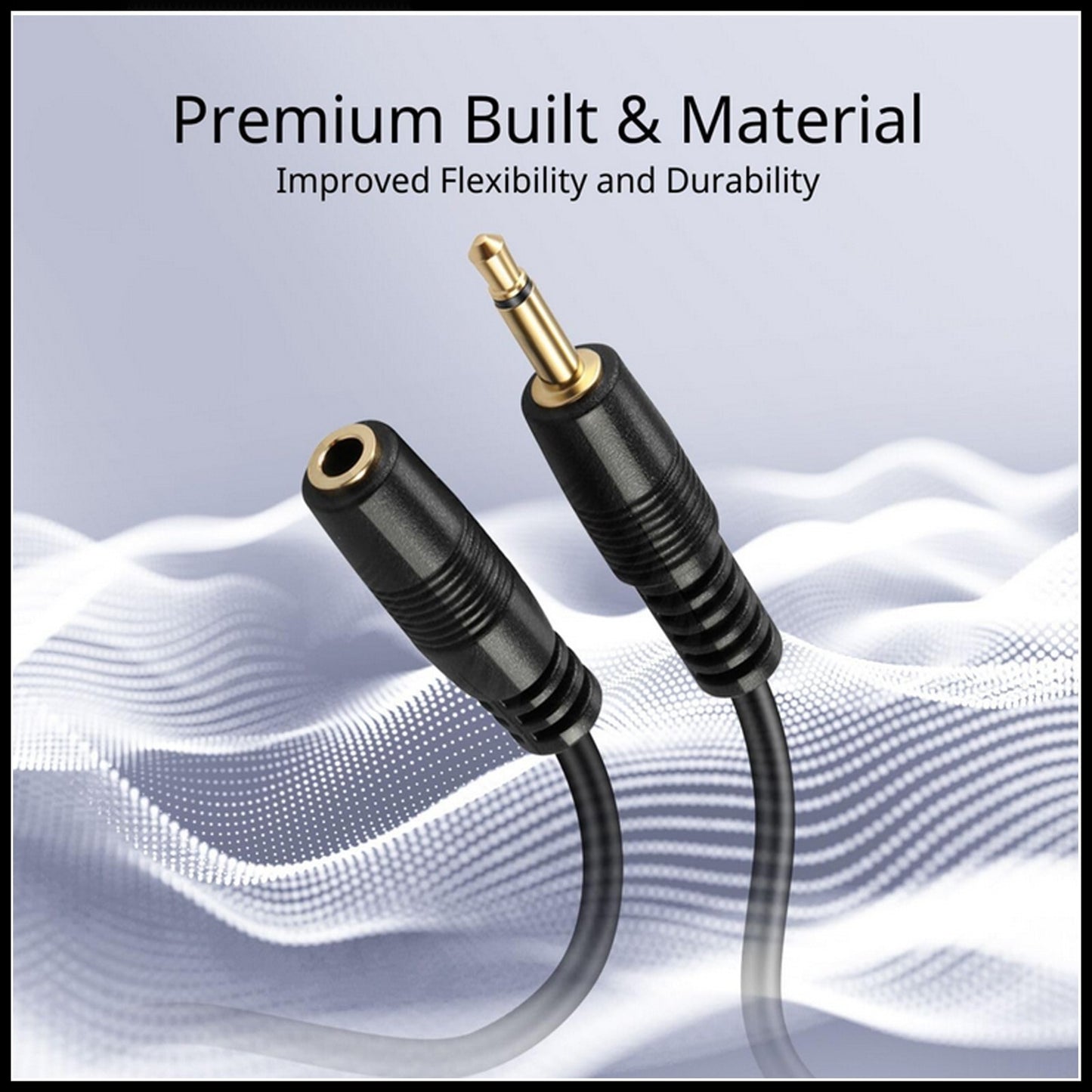 For 3.5mm Plug to Socket Lead Stereo AUX Headphone Extension Fast Cable (3M)