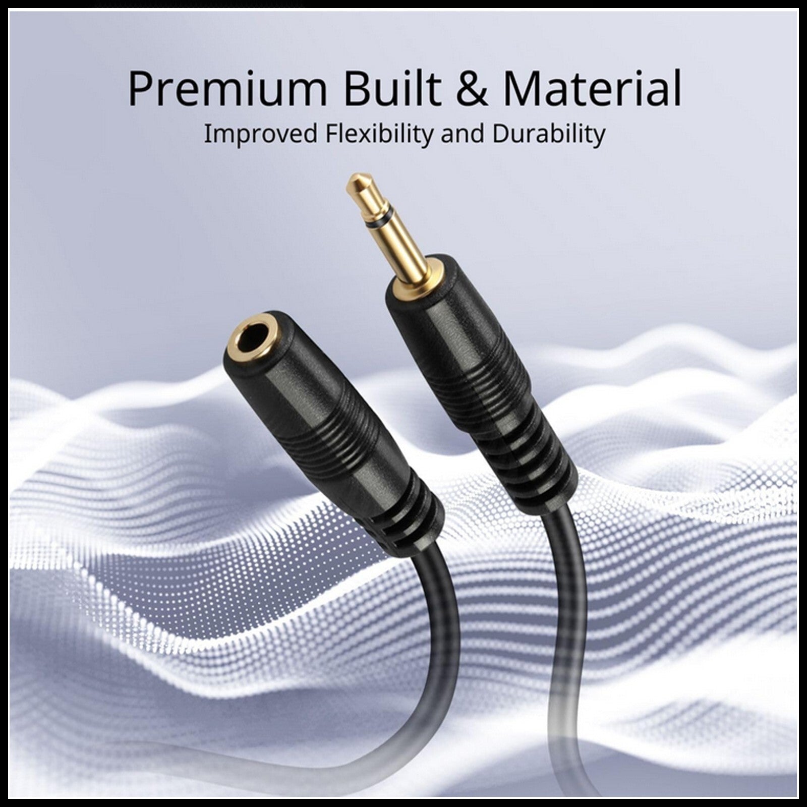 For 3.5mm Plug to Socket Lead Stereo AUX Headphone Extension Fast Cable (3M)
