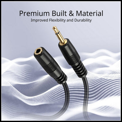 For 3.5mm Plug to Socket Lead Stereo AUX Headphone Extension Fast Cable (3M)