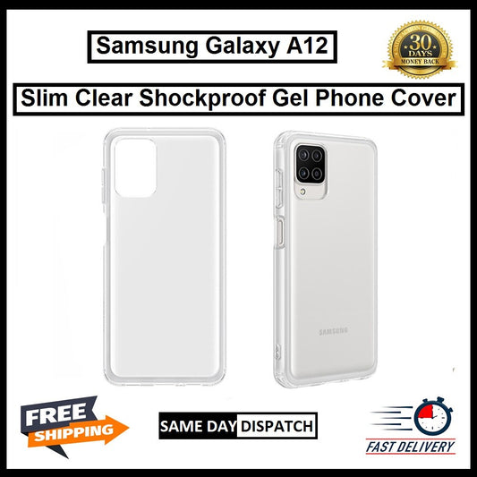 For Samsung Galaxy A12 Slim Clear Shockproof Gel Phone Cover