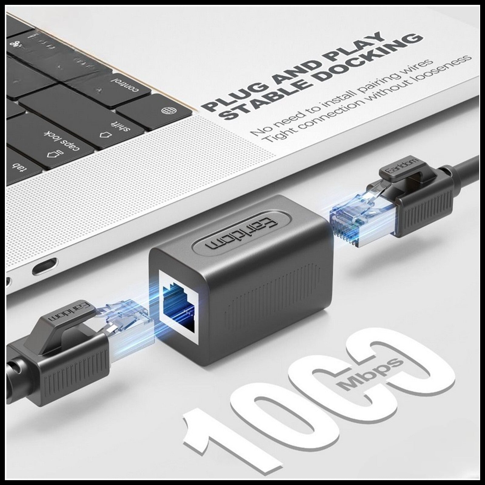 For Earldom 1000Mbps Ethernet Network Cable Adapter For RJ45 Connector