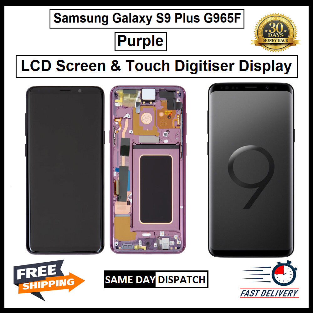 For Samsung Galaxy S9 Plus / SM-G965F Purple Screen Touch Replacement LCD