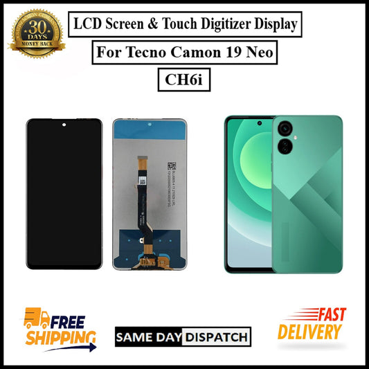 For Tecno Camon 19 Neo / CH6i LCD Display screen Touch Digitizer Replacement