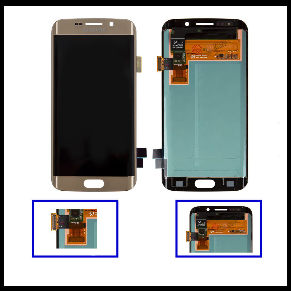 For Samsung Galaxy S6 Edge Gold/SM-G925F LCD Display Touch Digitizer Replacement