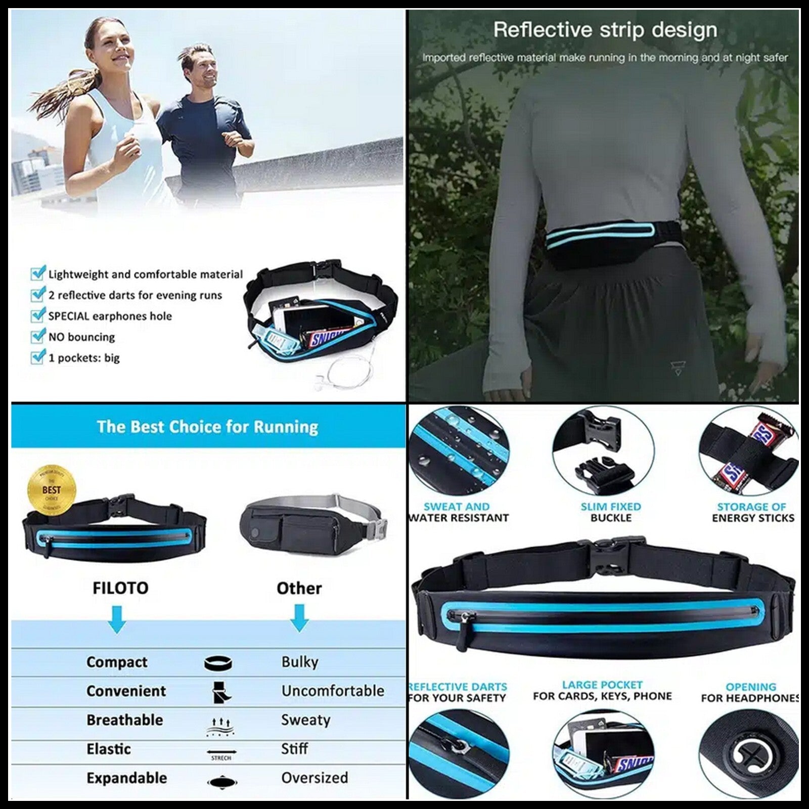 For YESIDO Travel Running Sports Waistband Bag