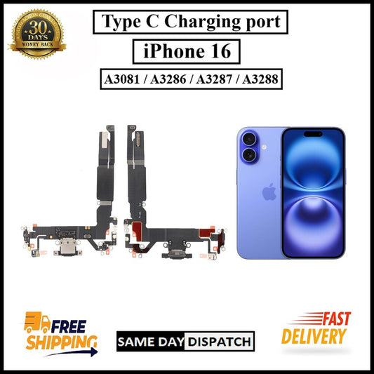 For Apple iPhone 16 Type C Charging Port Flex Cable Replacement