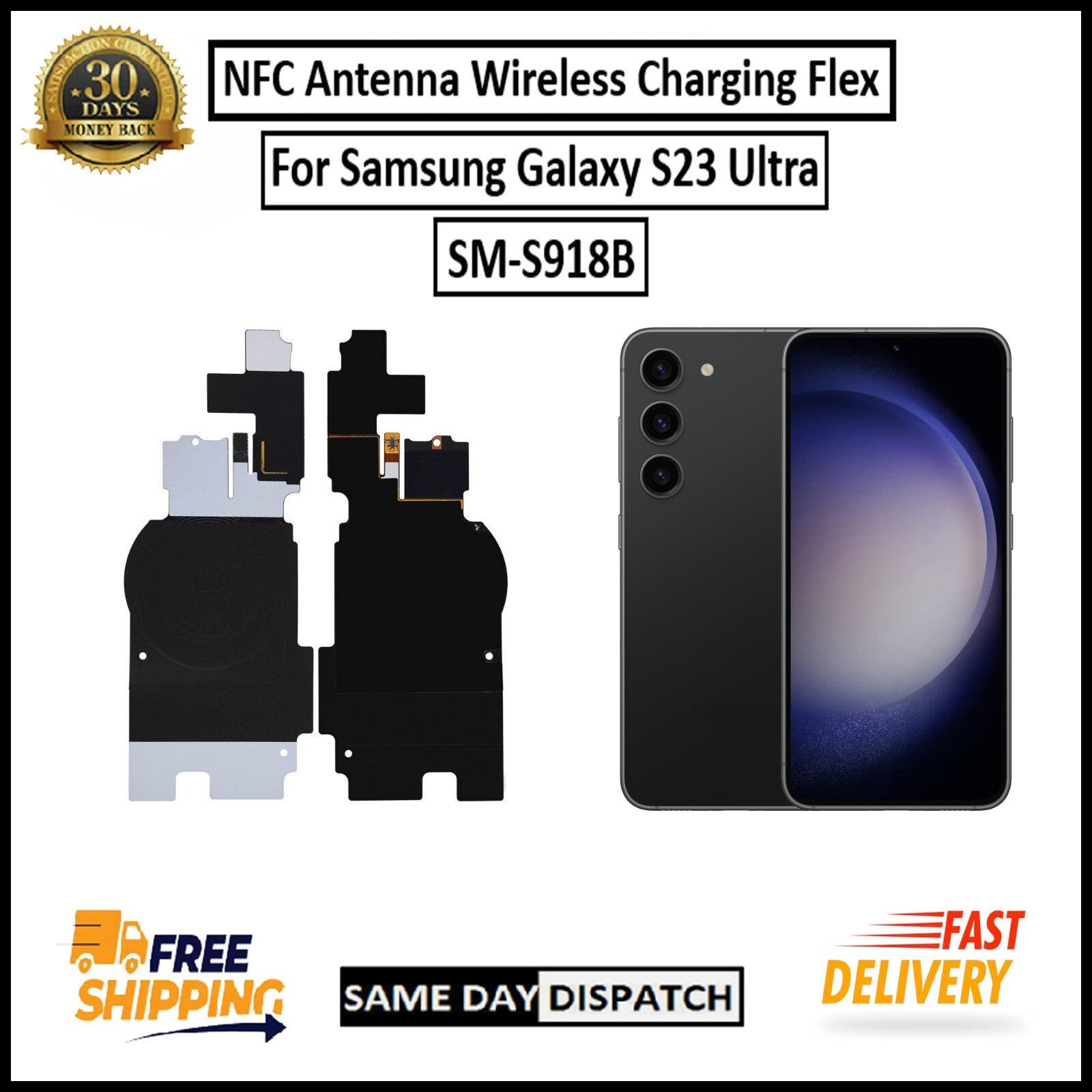 For Samsung Galaxy S23 Ultra 5G Wireless Charging/ NFC Coil Pad Flex Replacement
