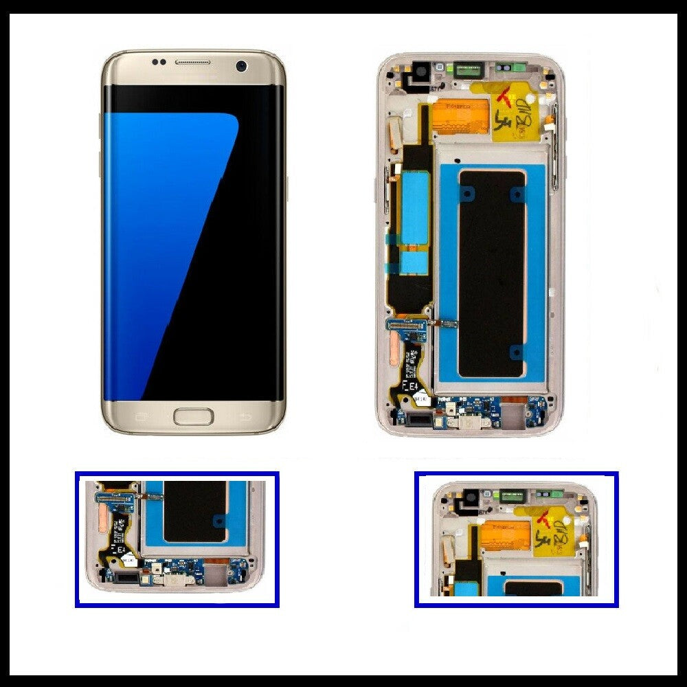 For Samsung Galaxy S7 Edge/SM-G935F GOLD LCD Display Touch Digitizer Replacement