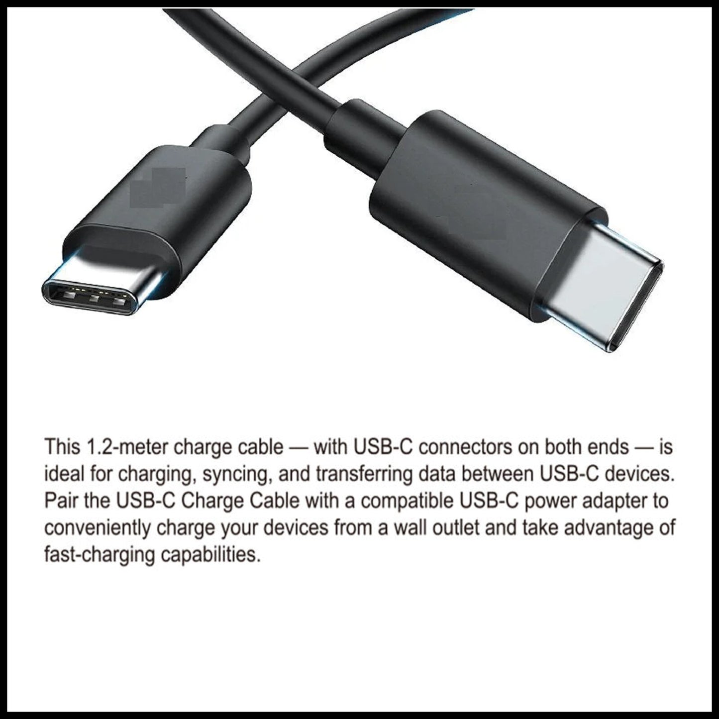 For Budi 1.2M USB Type-C to Type-C Fast Charge Sync Cable