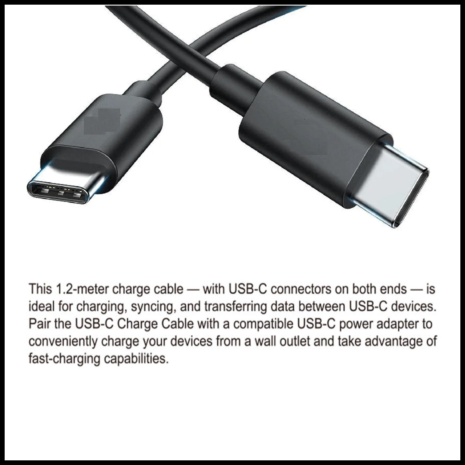 For Budi 1.2M USB Type-C to Type-C Fast Charge Sync Cable