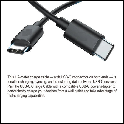 For Budi 1.2M USB Type-C to Type-C Fast Charge Sync Cable