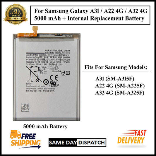 For Samsung Galaxy A31 / A22 4G/ A32 4G 5000mAh+ Internal Replacement Battery