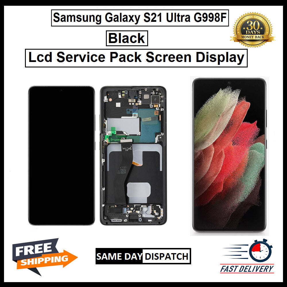 For Samsung Galaxy S21 Ultra / SM-G998F Black Screen Replacement LCD