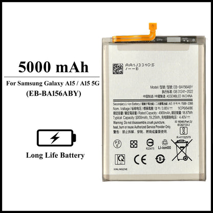 For Samsung Galaxy A15/A15 5G /A155F/A156B 5000mAh+ Internal Replacement Battery