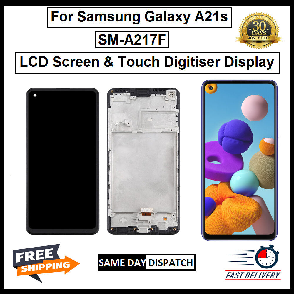 For Samsung Galaxy A21s / SM-A217F LCD With Frame Display Screen Replacement