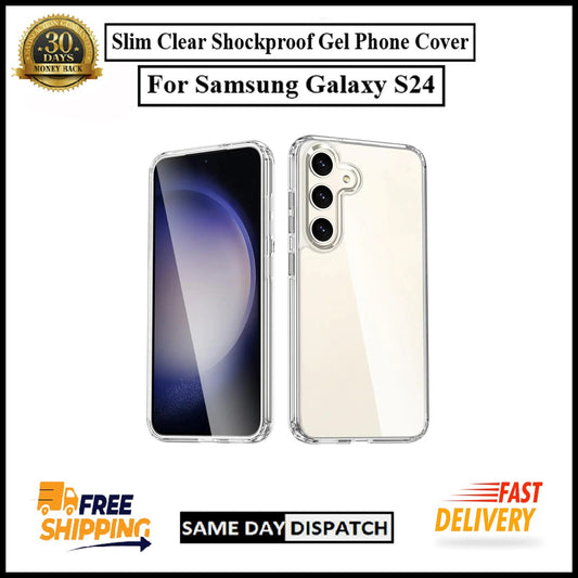 For Samsung Galaxy S24 Slim Clear Shockproof Gel Phone Cover