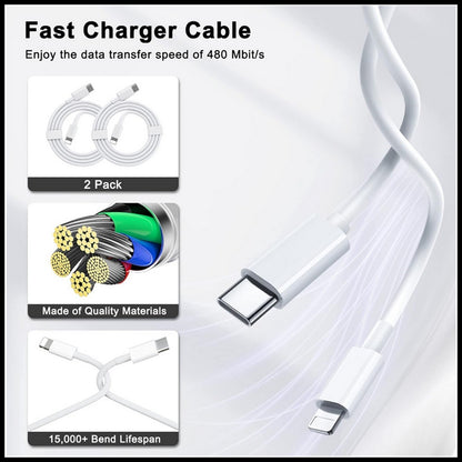 For Dadu 20W USB-C Power Adapter With Type-C to iPhone Fast Charger Cable