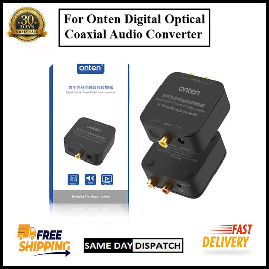 ONTEN Digital Optical Toslink / Coaxial to RCA R/L 3.5mm Audio Converter Adapter